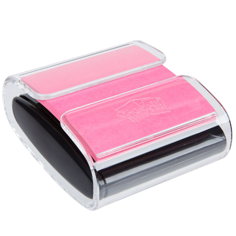 3M WD330BK Post-It® 3" x 3" Super Sticky Notes with Pop-Up Notes Dispenser - 45 Sheets