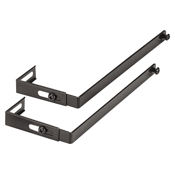 Universal 08173 1 1/2" x 1 1/4" x 7" Black Adjustable Cubicle Hanger  - 2/Set