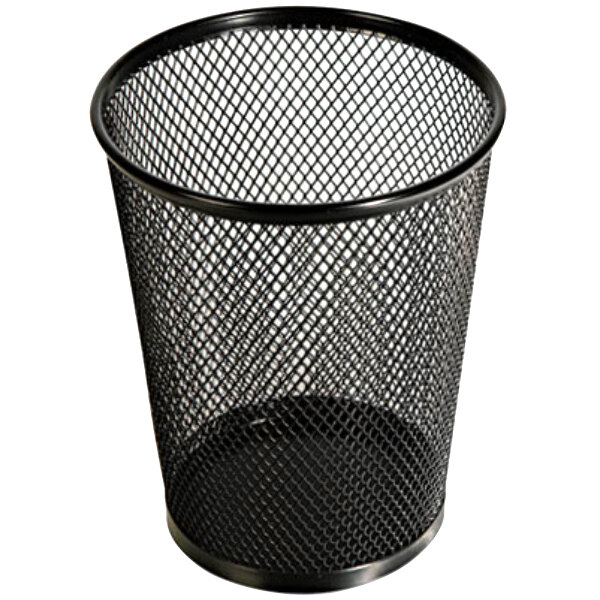 Universal UNV20013 4 3/8" x 5 3/8" Black Mesh Jumbo Pencil Cup