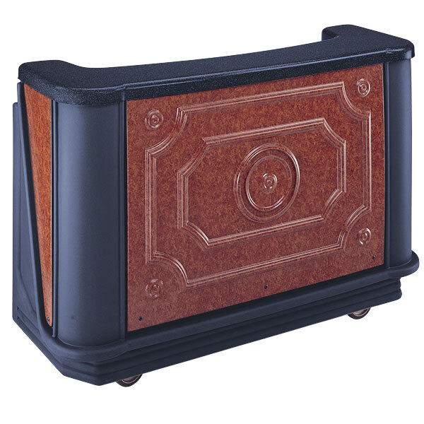 Cambro BAR650DS669 Carmel Designer Series Cambar® 67" Portable Bar with 7-Bottle Speed Rail