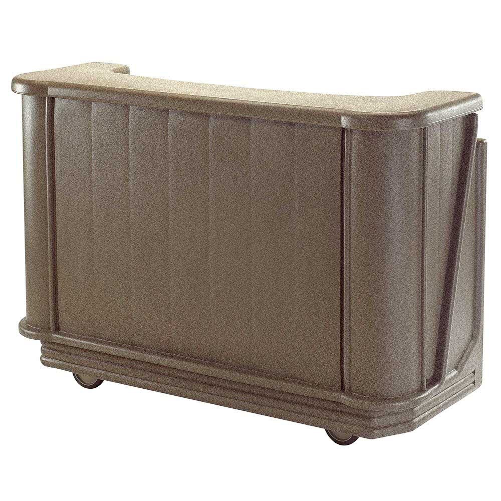 Cambro BAR650DX194 Granite Sand Cambar® 67" Portable Bar with 7-Bottle Speed Rail, Cold Plate, and Pre-Mix System
