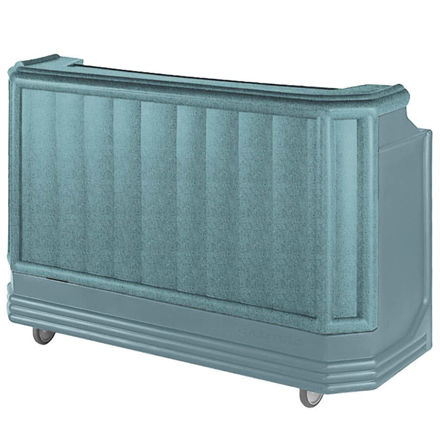 Cambro BAR730191 Granite Green Cambar® 73" Portable Bar with 7 Bottle Speed Rail