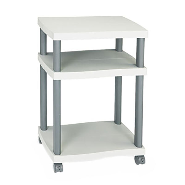 Safco 1860GR Charcoal Gray 3-Shelf Wave Design Printer Stand - 20" x 17 1/2" x 29 1/4"