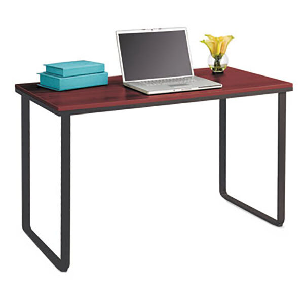 Safco SAF1943CYBL Cherry / Black Steel Workstation - 47 1/4" x 24" x 28 3/4"