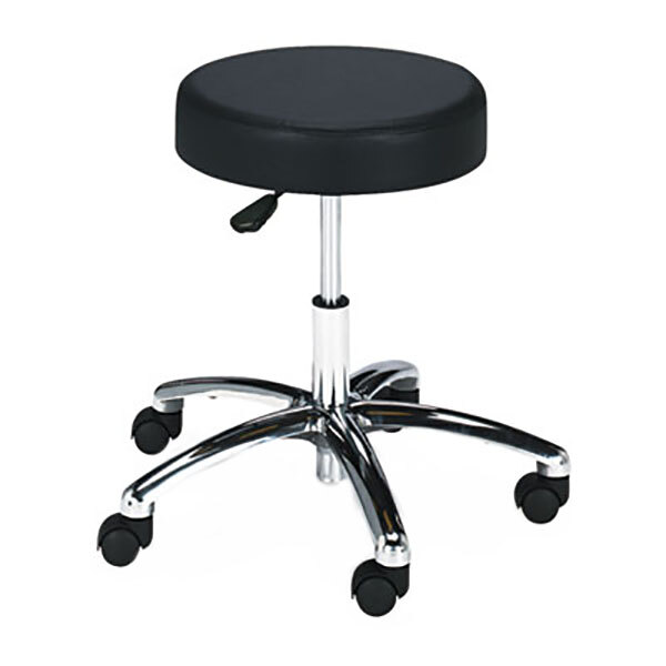 Safco 3431BL Black Vinyl Pneumatic Lift Lab Stool