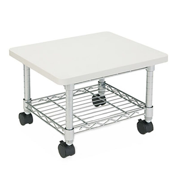 Safco 5206GR Gray Under Desk Printer / Fax Stand - 19" x 16" x 13 1/2"