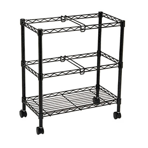 Safco 5278BL 25 3/4" x 14" x 29 3/4" Black Two-Tier Rolling File Cart