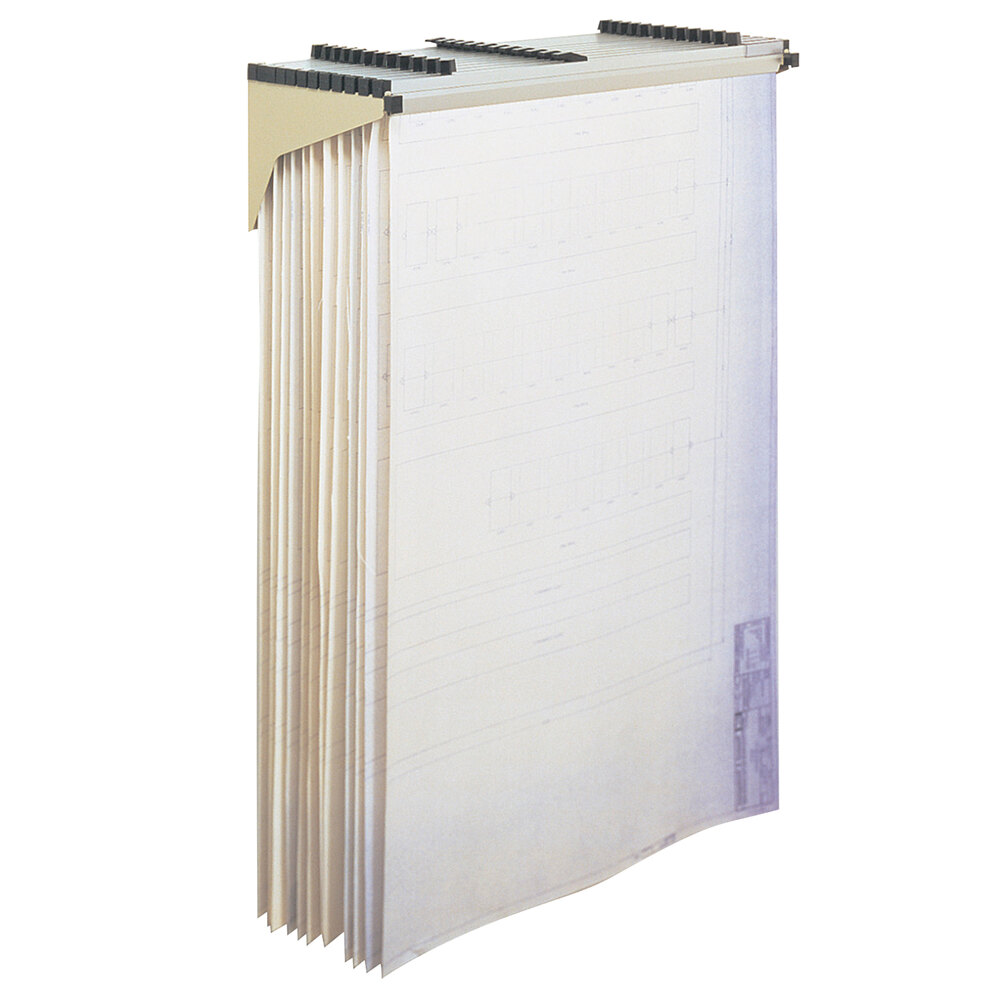 Safco 5030 Sand 12 Clamp Drop/Lift File Sheet Wall Rack