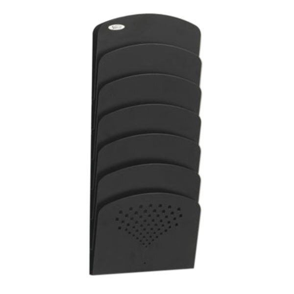 Safco 3185BL Black 7 Pocket Wall Mounted File Organizer