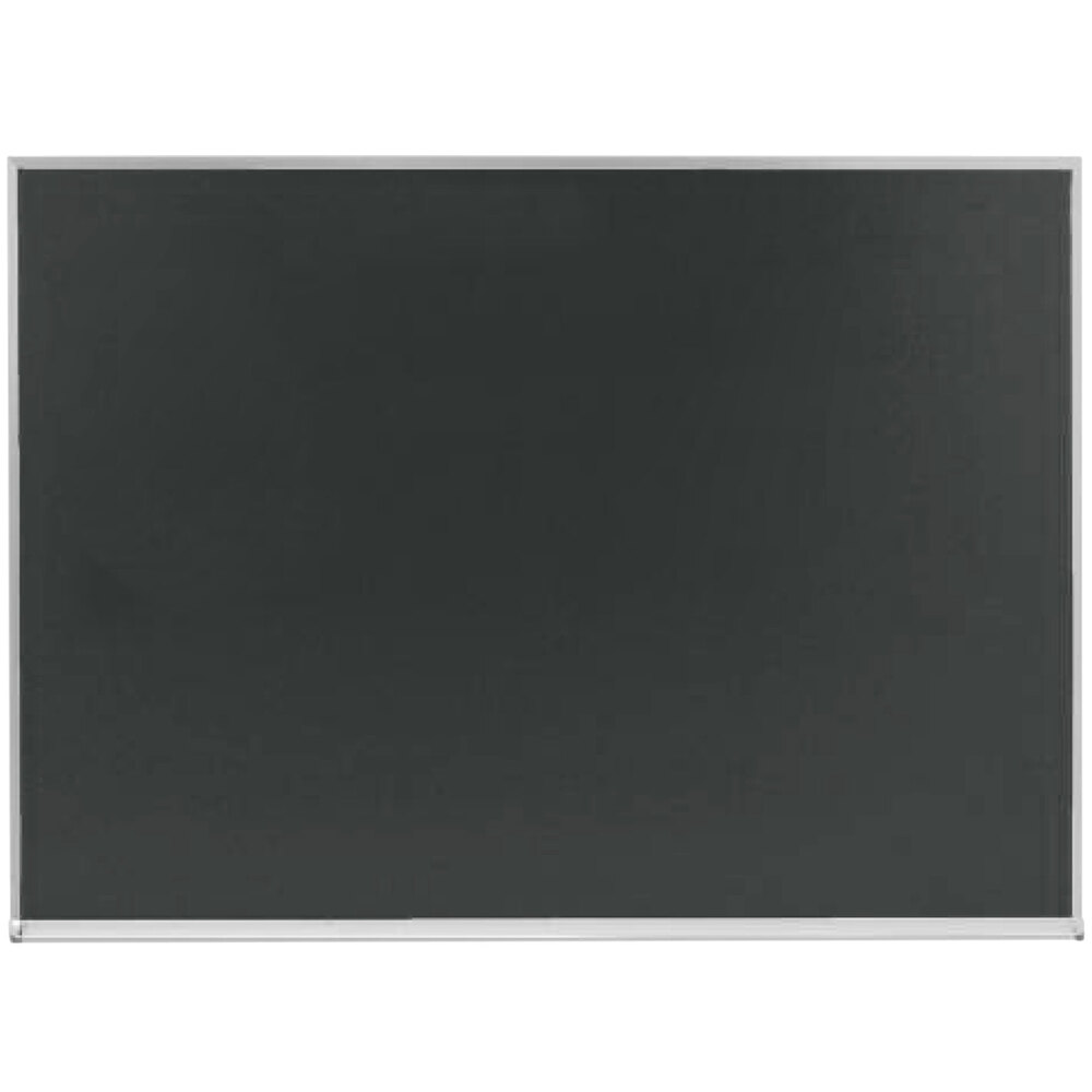 Aarco DS1824S 18" x 24" Slate Gray Satin Anodized Aluminum Frame Porcelain Chalkboard