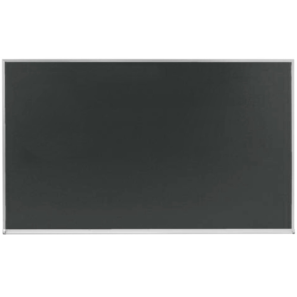 Aarco DS4872S 48" x 72" Slate Gray Satin Anodized Aluminum Frame Porcelain Chalkboard