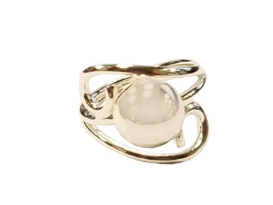 Moda Designs Swirl and Bead Ring, Size 7