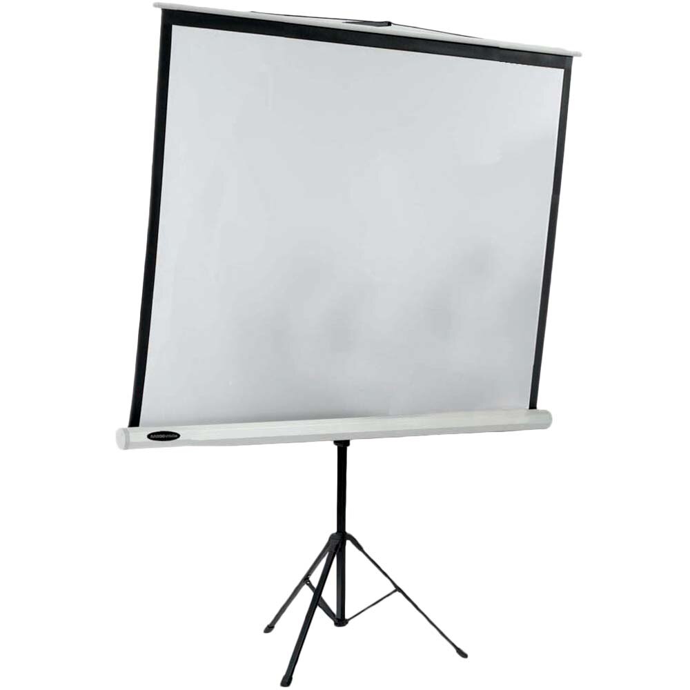Aarco TPS-50 50" x 50" Matte White Tripod Floor Standing Manual Projection Screen