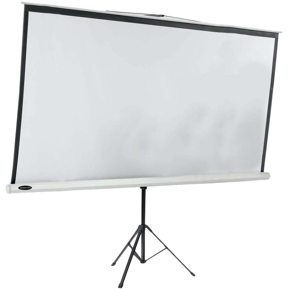 Aarco TPS-84 84" x 84" Matte White Tripod Floor Standing Manual Projection Screen