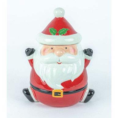 Hanna's Handiworks Cookie Jar, Happy Santa (14178)