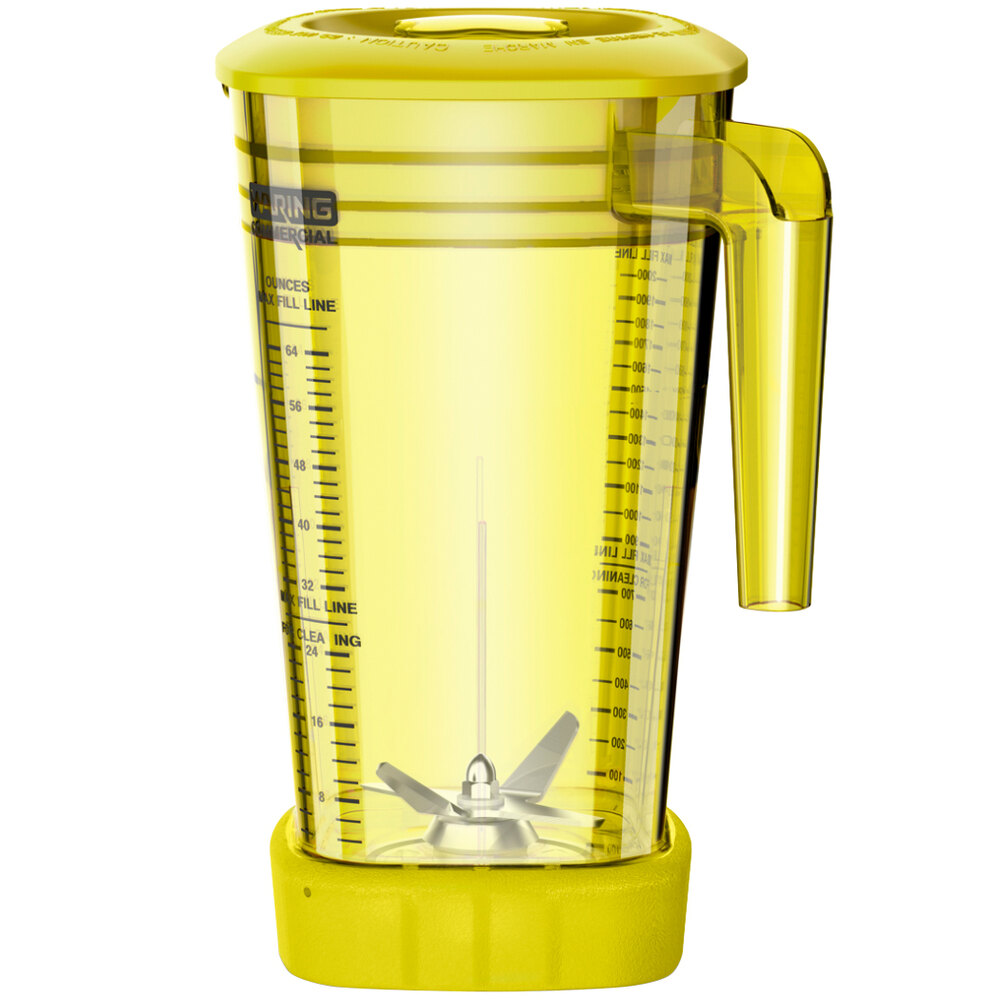 Waring CAC95-03 The Raptor 64 oz. Yellow Copolyester Colored Blender Jar for Commercial Blenders