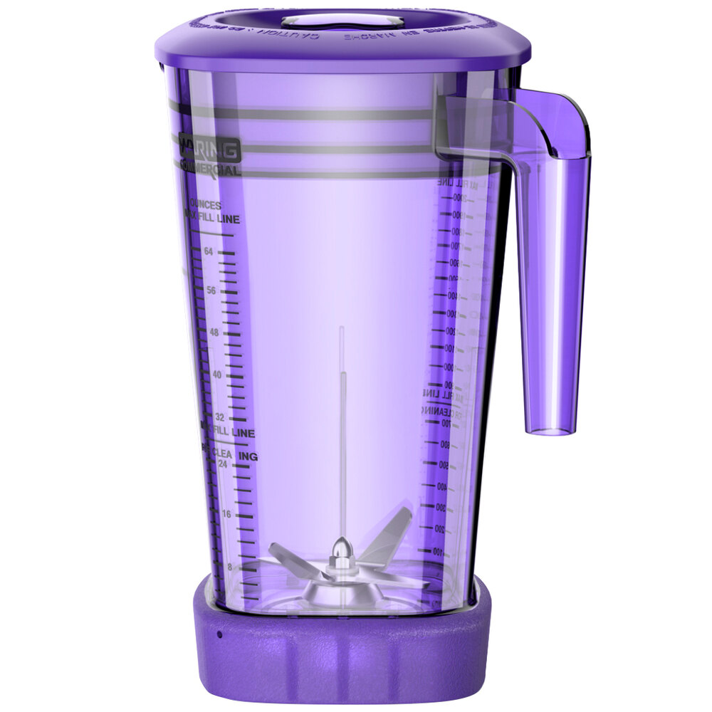 Waring CAC95-10 The Raptor 64 oz. Purple Copolyester Colored Blender Jar for Commercial Blenders