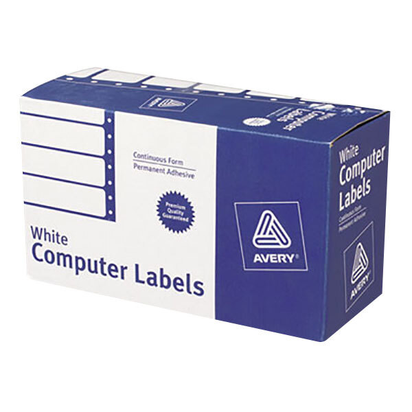 Avery® 4022 1 15/16" x 4" White Dot Matrix Mailing Labels - 5,000/Case