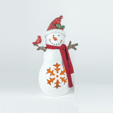 Hanna's Handiworks Snowflake Snowman, Red Hat (14453A)