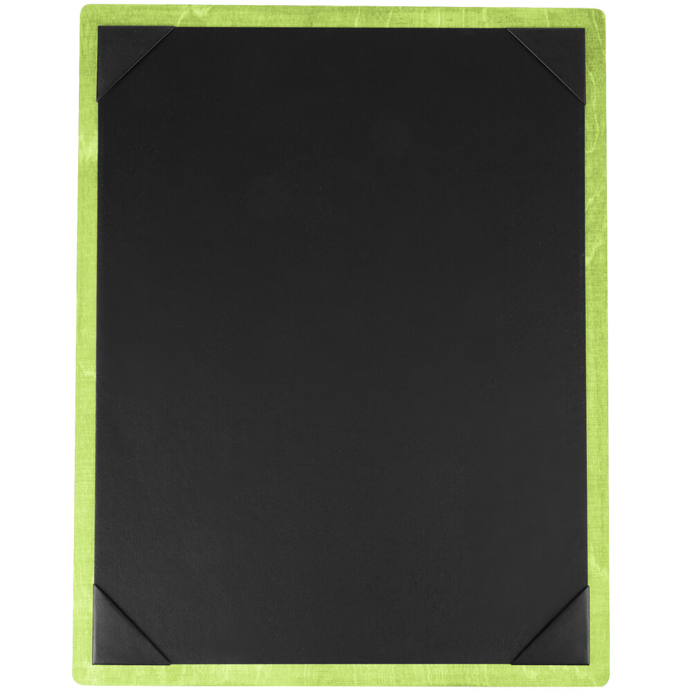 Menu Solutions WDPIX-C Lime 8 1/2" x 11" Customizable Wood Menu Board with Picture Corners