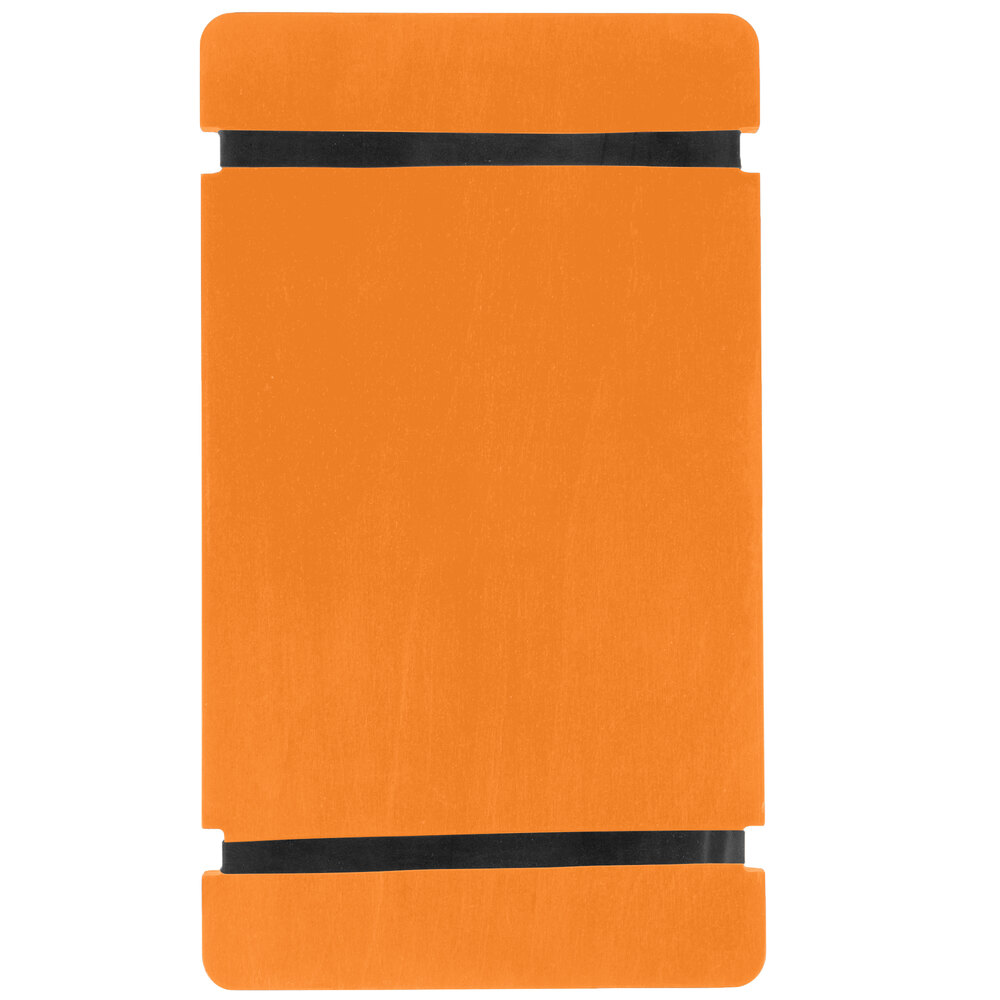 Menu Solutions WDRBB-A Mandarin 5 1/2" x 8 1/2" Customizable Wood Menu Board with Rubber Band Straps