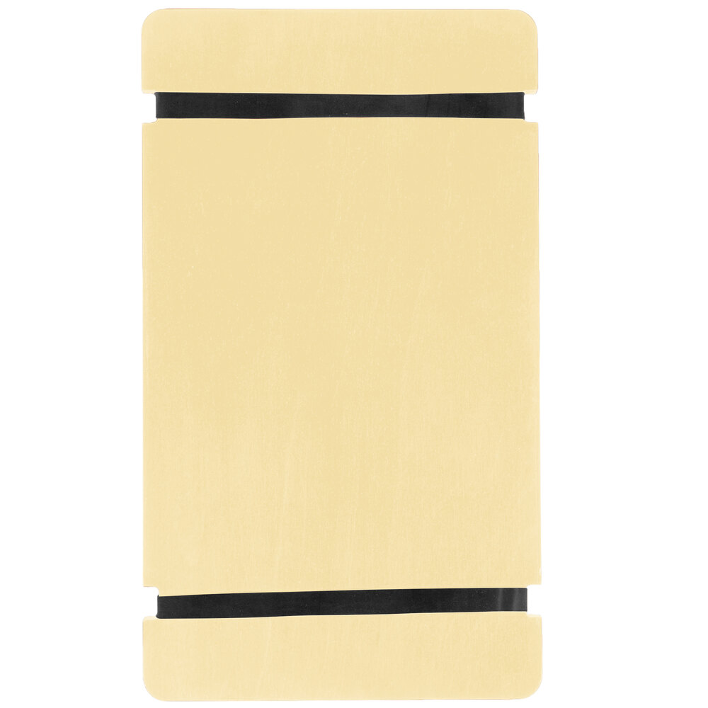 Menu Solutions WDRBB-A Natural 5 1/2" x 8 1/2" Customizable Wood Menu Board with Rubber Band Straps