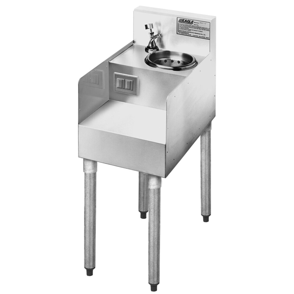 Eagle Group MA4-18 12" Modular Liquid Waste Step-Down Add-On for 1800 Series Underbar Units