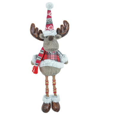 Hanna's Handiworks Button Leg, Jolly Plaid Moose - Boy (15408A)