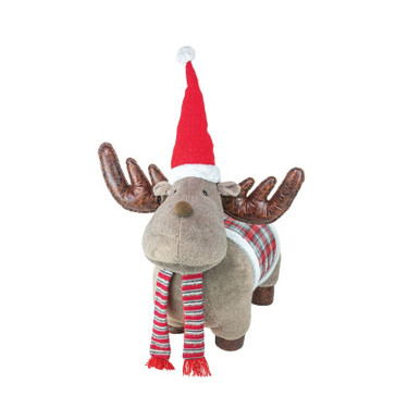 Hanna's Handiworks Kid's Stool, Jolly Plaid Moose - Extra Large (15411)