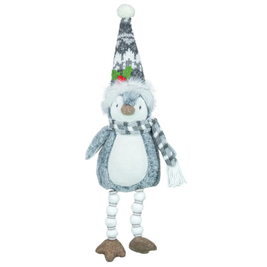 Hanna's Handiworks Bead Leg Figure, Hinterland Penguin - Gray Hat (15558B)