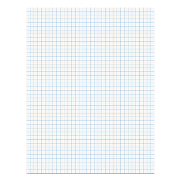 Universal UNV20631 8 1/2" x 11 3/4" White Economy Quadrille Ruled Writing Pad - 12/Pack