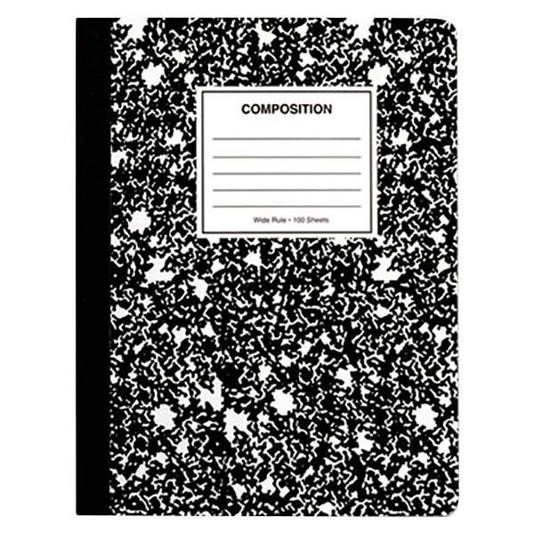 Universal UNV20950 7 1/2" x 9 3/4" Black Quadrille Ruled Composition Book