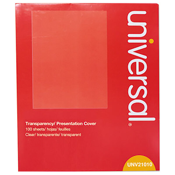 Universal UNV21010 8 1/2" x 11" Transparency / Presentation Cover  - 100/Pack