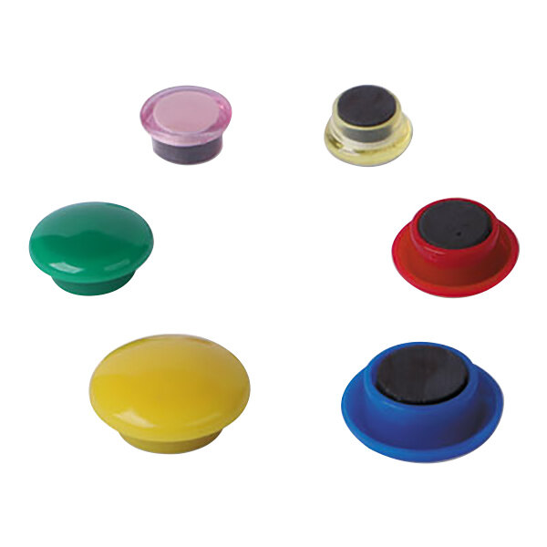 Universal UNV31250 Assorted Color Plastic Assorted Magnets  - 30/Pack