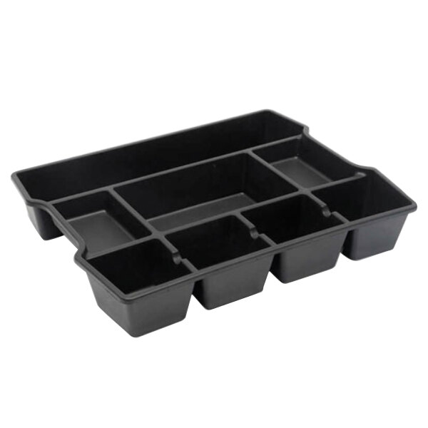 Universal UNV20120 14 7/8" x 11 7/8" x 2 1/2" Black 8 Section Plastic High Capacity Drawer Organizer