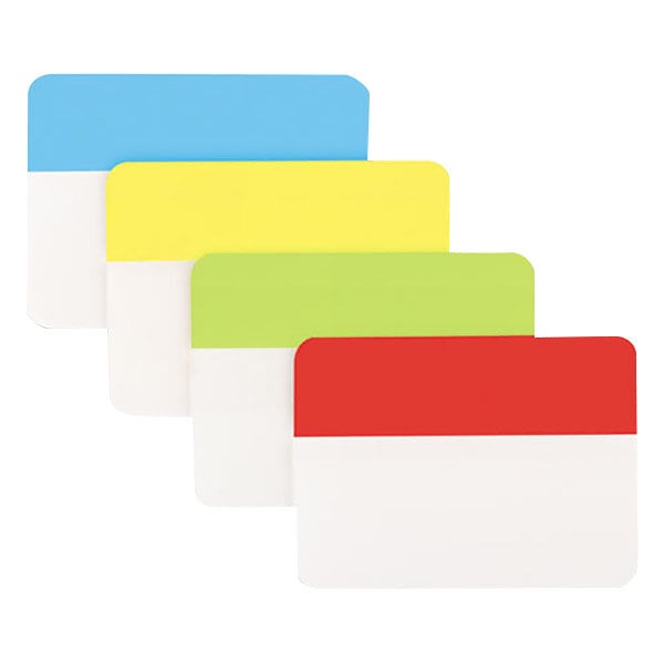 Universal UNV99021 2" 4 Assorted Color Self-Stick Index Tabs  - 40/Pack