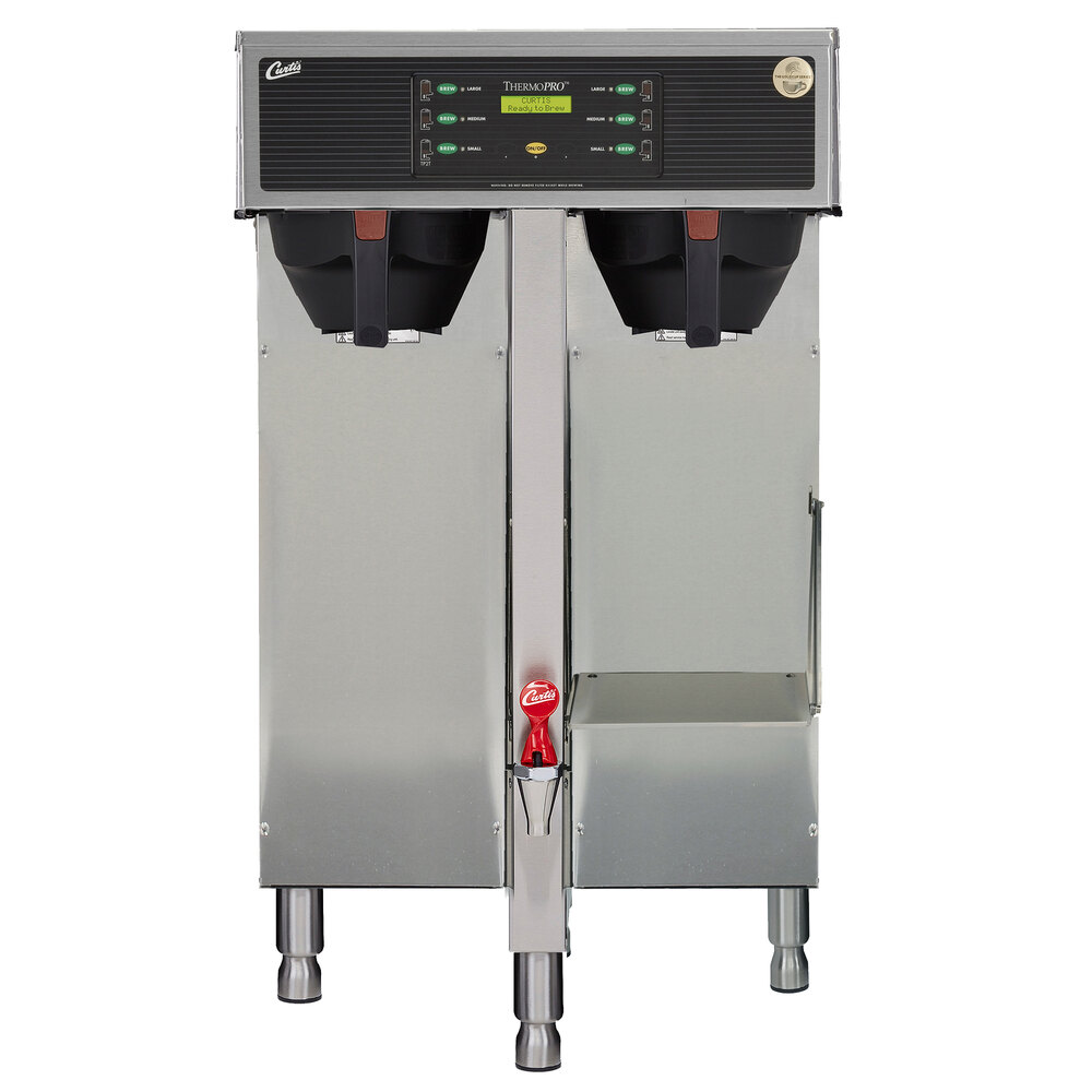 Curtis TP2T10A3500 ThermoPro Twin 1.5 Gallon Coffee Brewer with Shelf - 5,100/7600W, 220V