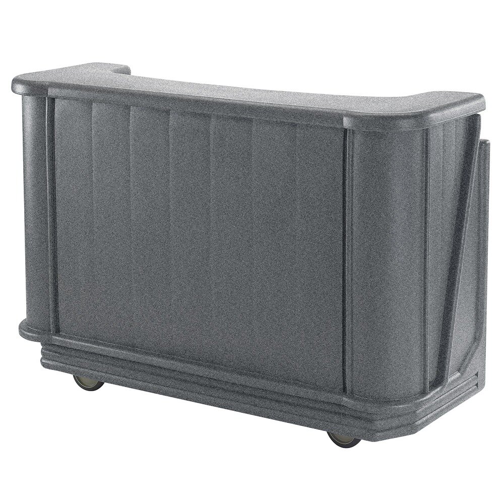Cambro BAR650CP191 Granite Gray Cambar® 67" Portable Bar with 7-Bottle Speed Rail and Cold Plate