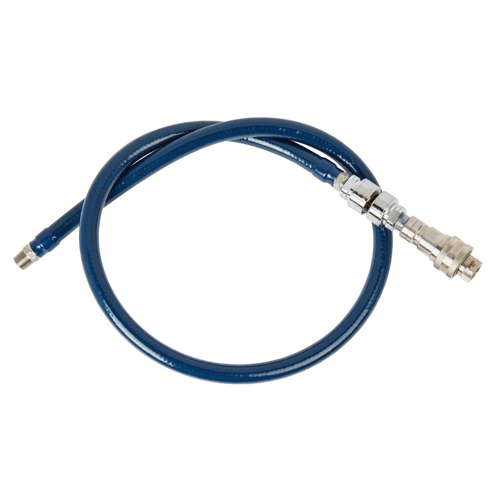 T&S HW-4B-48VB 48" Safe-T-Link 3/8" x 48" Water Appliance Hose with Vacuum Breaker Quick Disconnect