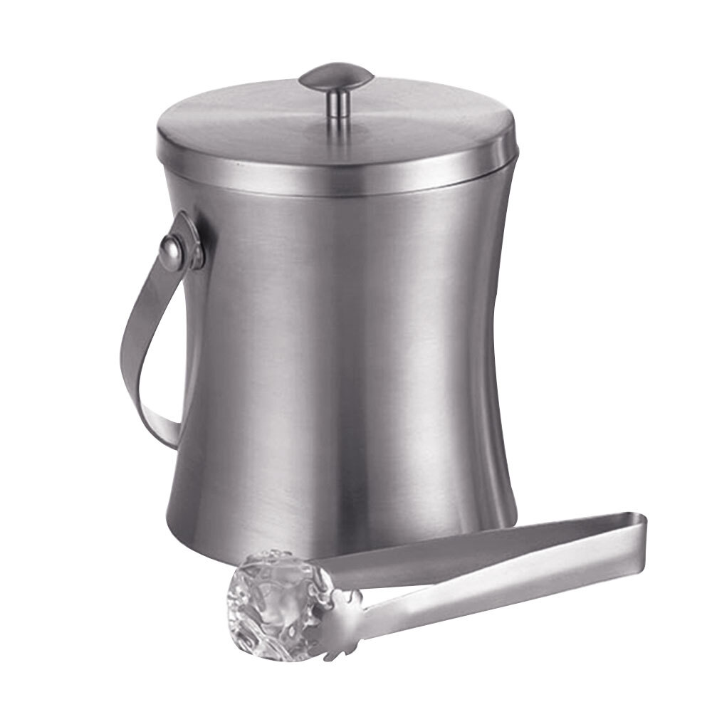 American Metalcraft ISSB6 Double Wall Stainless Steel 1.1 Qt. Ice Bucket with Lid
