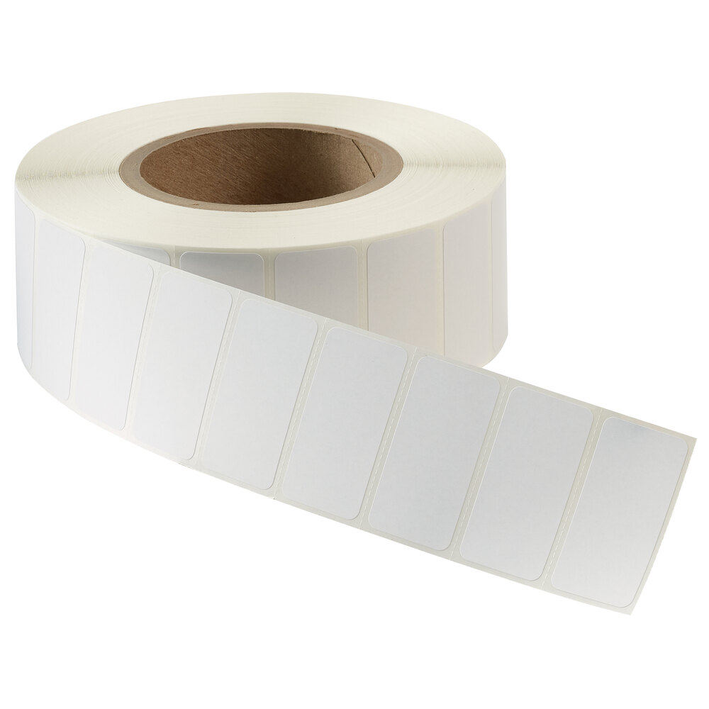 Avery® 04130 1"x 2" White Industrial Direct Thermal Label, 3000 Count Roll - 4/Box