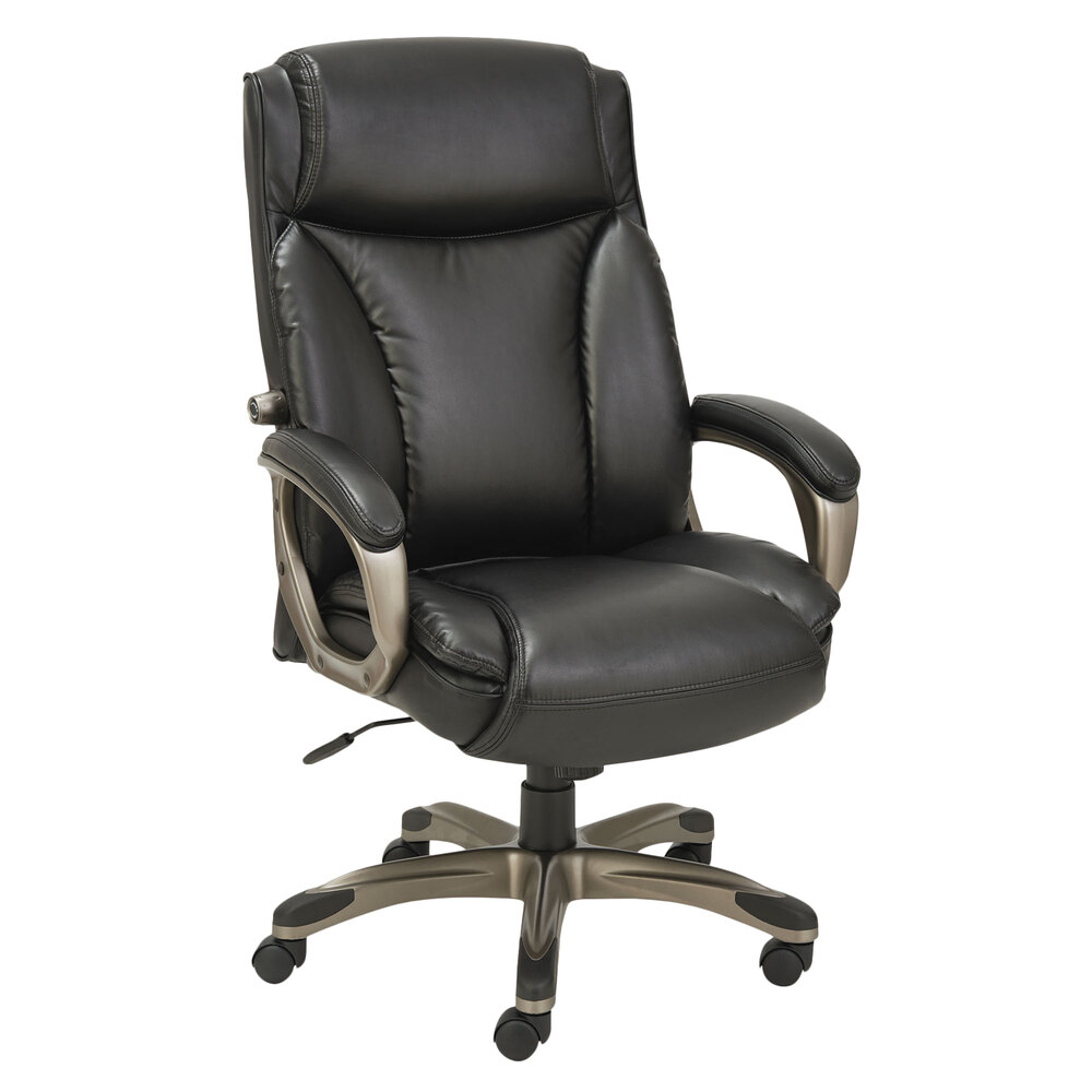 Alera ALEVN4119 Veon Series Veon Series High-Back Black Leather Executive Chair with Coil Spring Cushioning