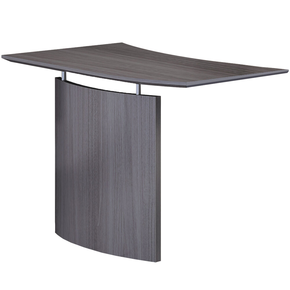 Safco MNBDGRLGS 48" x 24" x 29 1/2" Medina Gray Steel Laminate Right-Hand Bridge