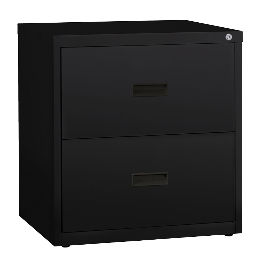 Hirsh Industries 14955 Black Two-Drawer Lateral File Cabinet - 30" x 18 5/8" x 28"