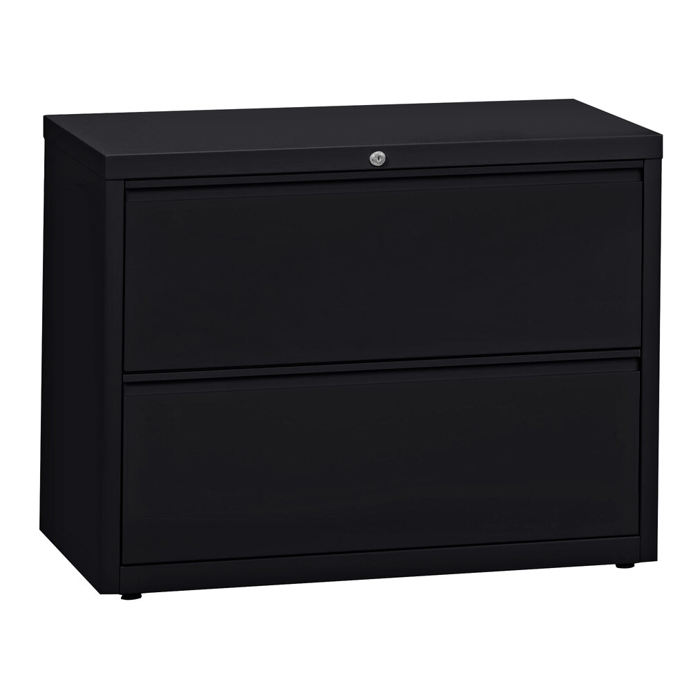 Hirsh Industries 17451 Black Two-Drawer Lateral File Cabinet - 36" x 18 5/8" x 28"