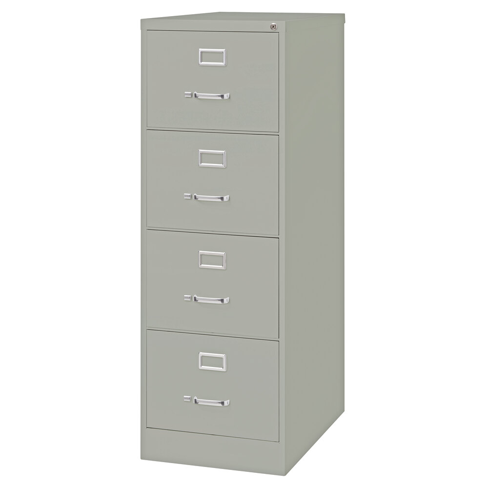 Hirsh Industries 16703 Gray Four-Drawer Vertical Legal File Cabinet - 18" x 26 1/2" x 52"