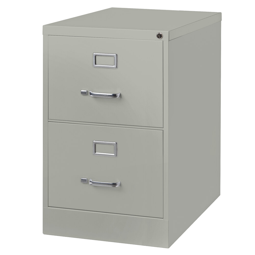 Hirsh Industries 14420 Gray Two-Drawer Vertical Legal File Cabinet - 18" x 26 1/2" x 28 3/8"