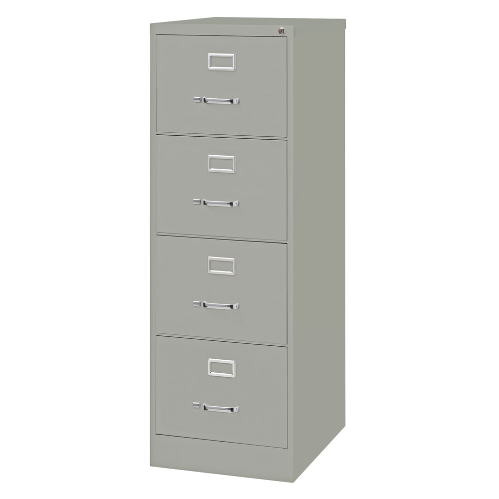 Hirsh Industries 17550 Gray Four-Drawer Vertical Legal File Cabinet - 18" x 25" x 52"