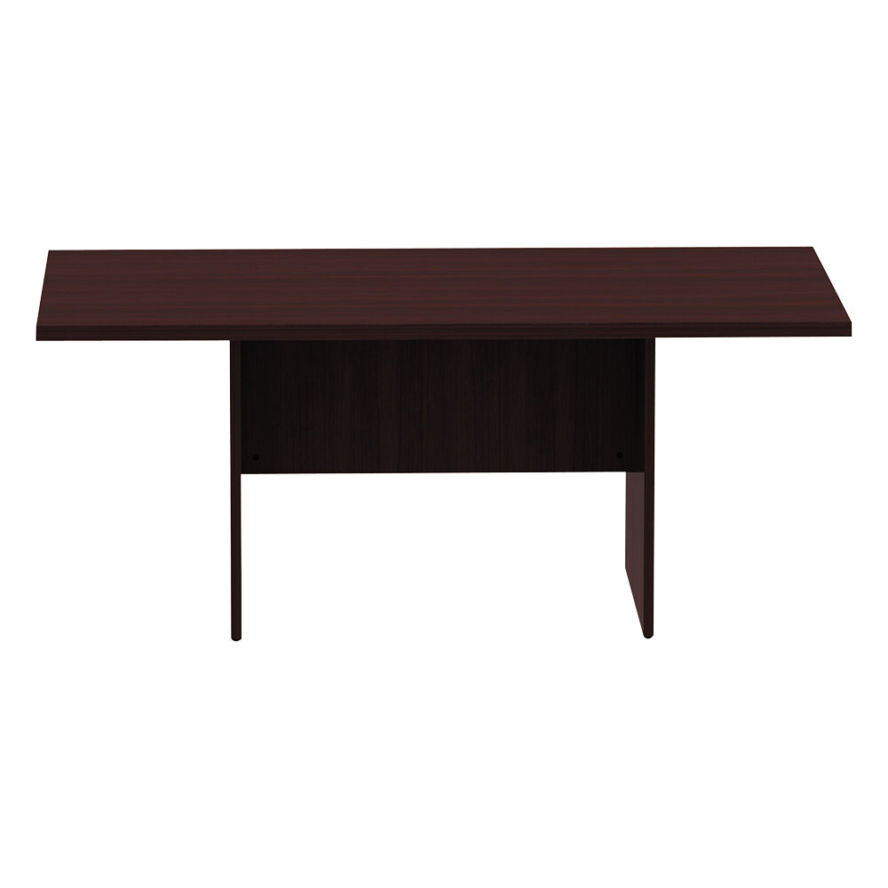 Alera ALEVA717242MY Valencia 70 7/8" x 41 3/8" x 29 1/2" Mahogany Rectangular Conference Room Table