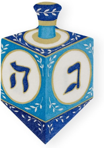Caspari Paper Linen Die-Cut Luncheon Napkins, Dreidel - 2 Packs (17280LGDC)